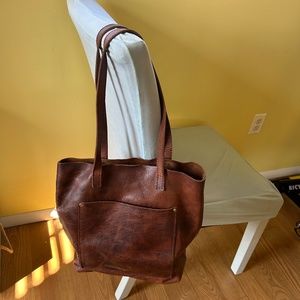 Perfect for Fall - Super Soft Portland Leather Crossbody Tote